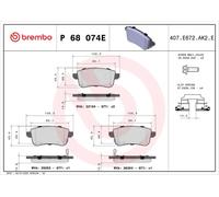 Pastillas de freno P 68 074E BREMBO