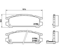 Pastillas de freno P 78 005 BREMBO para SUBARU LEGACY I LEGACY I Station Wagon