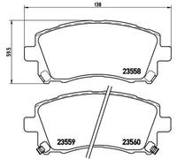 Pastillas de freno P 78 010X BREMBO para SUBARU MITSUBISHI