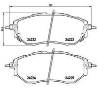 Pastillas de freno P 78 017 BREMBO para SUBARU OUTBACK LEGACY IV TRIBECA LEVORG