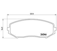 Juego de pastillas de freno BREMBO P 79 018, delante