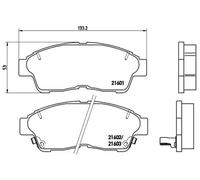Brembo Pastillas de freno P 83 034 – Juego de 4 para Toyota Camry, Camry Station Wagon y Corolla