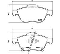 Pastillas de freno P 83 043 BREMBO para TOYOTA AVENSIS AVENSIS Liftback