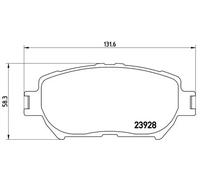 Pastillas de freno P 83 062 BREMBO para TOYOTA CAMRY Sedán