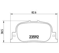 Juego de pastillas de freno BREMBO P 83 063, atrás