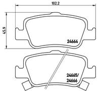 Pastillas de freno P 83 080 BREMBO para TOYOTA COROLLA Sedán AURIS