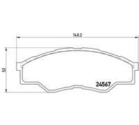 Pastillas de freno P 83 096 BREMBO para TOYOTA HILUX VII Pick-up