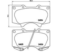 Pastillas de freno P 83 102 BREMBO para TOYOTA MITSUBISHI