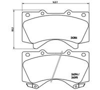 Pastillas de freno P 83 107 BREMBO para TOYOTA HYUNDAI LEXUS
