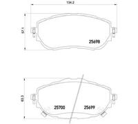 Pastillas de freno P 83 150 BREMBO para TOYOTA COROLLA Sedán AURIS