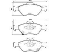 Pastillas de freno P 83 159 BREMBO para TOYOTA YARIS YARIS Furgoneta/Hatchback