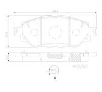Pastillas de freno P 83 167 BREMBO para TOYOTA HILUX VIII Pick-up