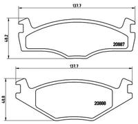 Pastillas de freno P 85 005 BREMBO para VW SEAT
