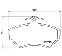 Pastillas de freno P 85 032 BREMBO para VW SEAT