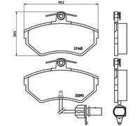 Pastillas de freno P 85 044 BREMBO para AUDI VW SEAT