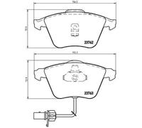 Pastillas de freno P 85 056 BREMBO para AUDI A6 C5 A6 C5 Avant ALLROAD C5