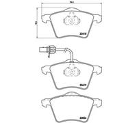 Pastillas de freno P 85 062 BREMBO para VW FORD SEAT