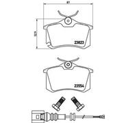 Pastillas de freno P 85 066 BREMBO para VW AUDI SKODA SEAT