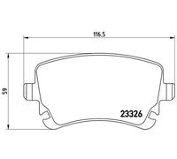 Juego de pastillas de freno BREMBO P 85 076, atrás