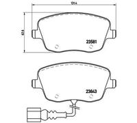 Pastillas de freno P 85 077 BREMBO para SKODA SEAT VW