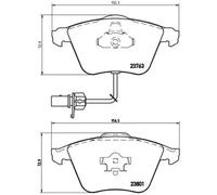 Pastillas de freno P 85 084 BREMBO para AUDI SEAT
