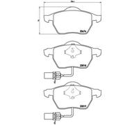 Pastillas de freno P 85 085 BREMBO para AUDI VW SKODA SEAT