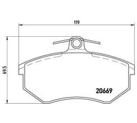 Pastillas de freno P 85 092 BREMBO para AUDI VW