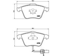 Pastillas de freno P 85 097 BREMBO para AUDI A6 C6 A6 C6 Avant A4 B6 A4 B6 Avant