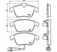 Pastillas de freno P 85 112 BREMBO para SEAT VW AUDI