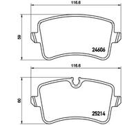 BREMBO Juego de 4 pastillas de freno para AUDI: RS5, A6, RS7, A7, S6 (Ref: P 85 118X)
