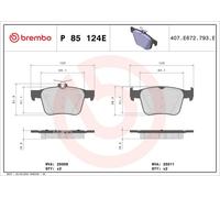 BREMBO P 85 124E Juego de pastillas de freno