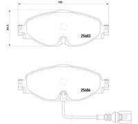 Pastillas de freno P 85 126 BREMBO para VW SEAT AUDI SKODA CUPRA