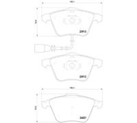 Pastillas de freno P 85 129 BREMBO para VW AUDI SEAT