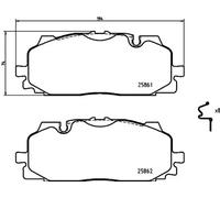Juego de pastillas de freno BREMBO P 85 165, delante