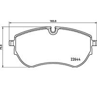 Pastillas de freno P 85 173 BREMBO para VW AMAROK AMAROK Caja/Chasis
