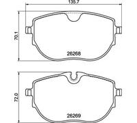 Pastillas de freno P 85 187 BREMBO para VW TRANSPORTER T6 / CARAVELLE T6 Autobús