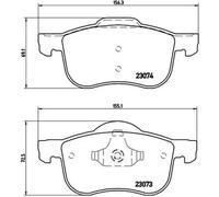 Pastillas de freno P 86 016 BREMBO para VOLVO S80 I XC70 I Cross Country V70 II
