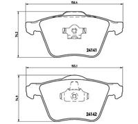 Juego de pastillas de freno BREMBO P 86 018, delante