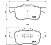 Pastillas de freno P 86 020 BREMBO para VOLVO S80 I XC70 I Cross Country V70 II