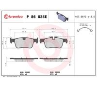 Pastillas de freno P 86 035E BREMBO