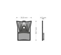 Pastillas De Freno Para Shimano Road Tipo L03-A BRENTA Orgánicas Con Aletas