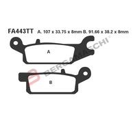 EBC Brakes FA443TT Juego de pastillas de freno