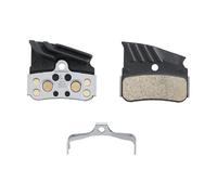 Pastillas de freno Shimano N04C-MF metalicas con aletas y muelle (el par) ( Negro )