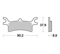 Pastillas freno Brembo 07PO06SX metal sinterizado tras. con homologación Polaris