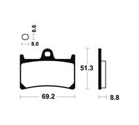 Pastillas de freno tecnium ma134 organicas para moto repuestos accesorios piezas