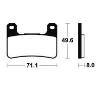 Pastillas de freno tecnium mcr306 sinterizadas carbono para moto repuestos
