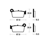 Pastillas de freno tecnium mo290 sinterizadas para moto repuestos accesorios