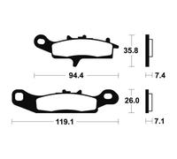 Pastillas de freno tecnium mo298 sinterizadas para moto repuestos accesorios