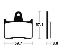 Pastillas de freno tecnium mr215 sinterizadas para moto repuestos accesorios