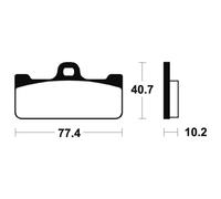 Pastillas de freno tecnium msr211 sinterizadas competicion profesional para moto